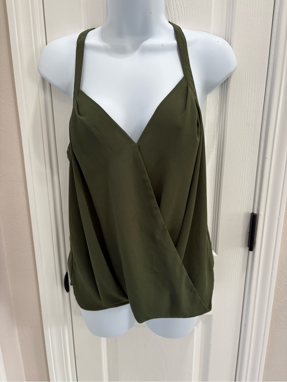 Naked Zebra Olive Draped Cami Top